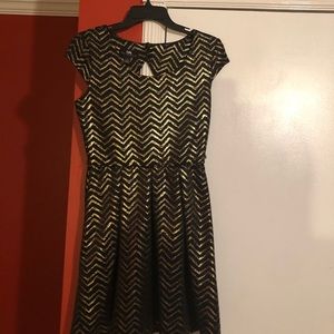 Black and Gold Short Dress